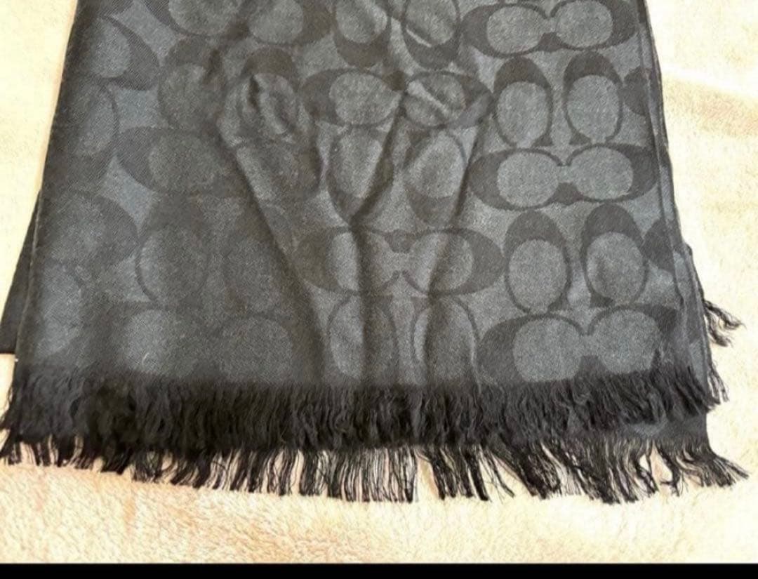 【ぐっちゃん】【未使用】COACH ストール シグネチャー アウトレット