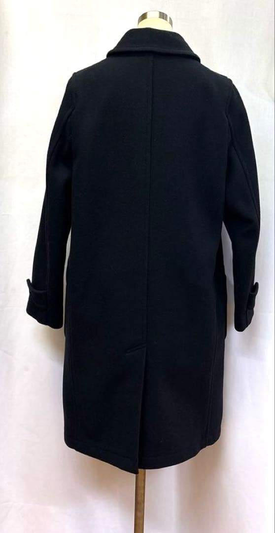 MHL. ROUND COLLAR COAT エムエイチエルコート　ネイビー
