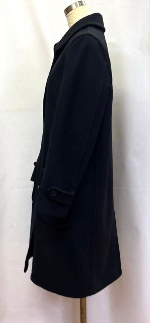 MHL. ROUND COLLAR COAT エムエイチエルコート　ネイビー