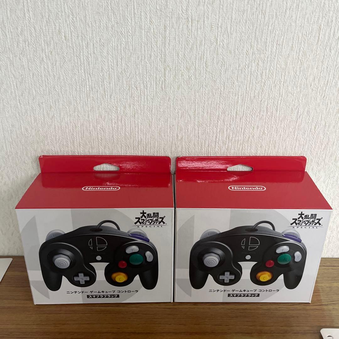 【新品】ニンテンドー ゲームキューブ コントローラ スマブラブラック　2個セット