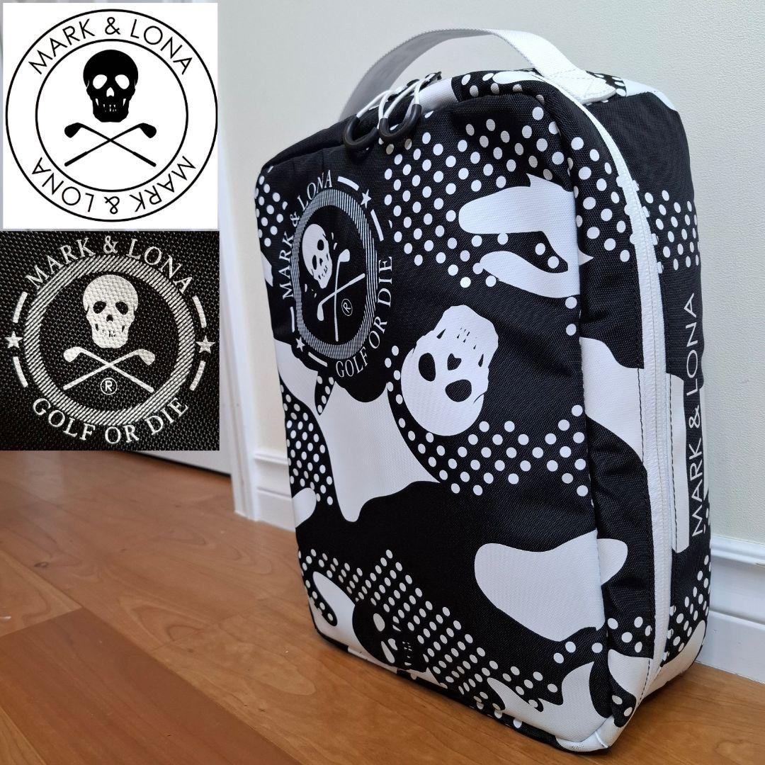 【マークアンドロナ】人気ロゴマーク×ベクターカモフラージュ ゴルフシューズバッグ