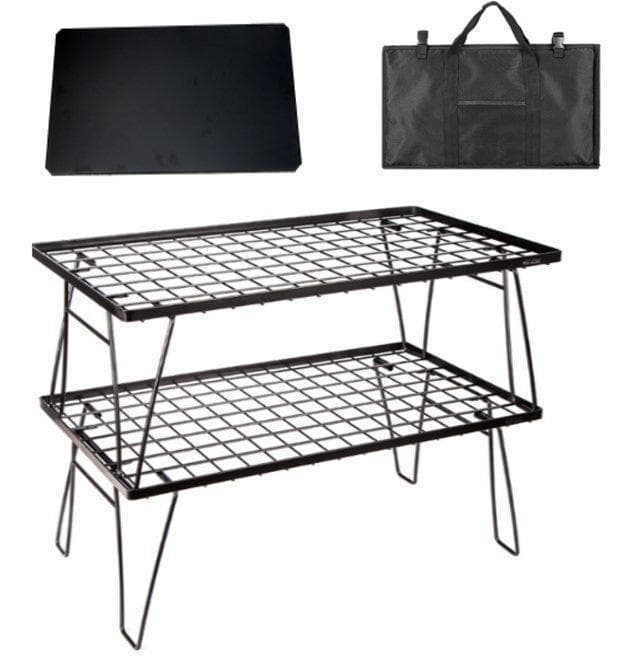 フィールドラック×２　オリジナルスチール天板（ブラック）　収納ケース　セット