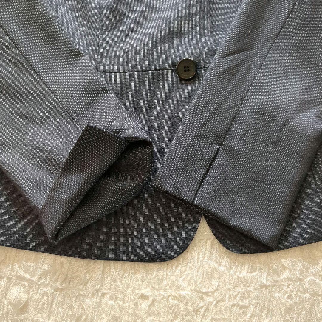 美品✨ニューヨーカー　スーツ　13号　シルク混　ネイビー　セットアップ