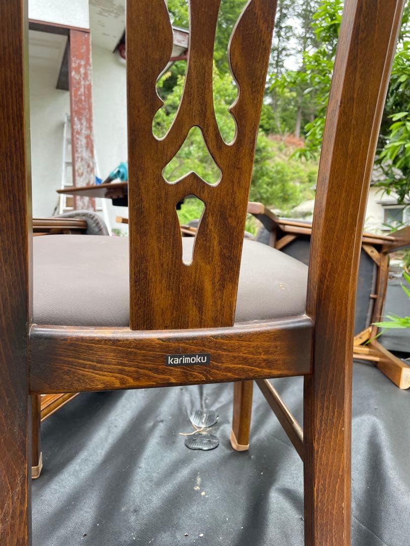 カリモク コロニアルダイニングチェア 椅子　4脚セット　高級家具　天然木