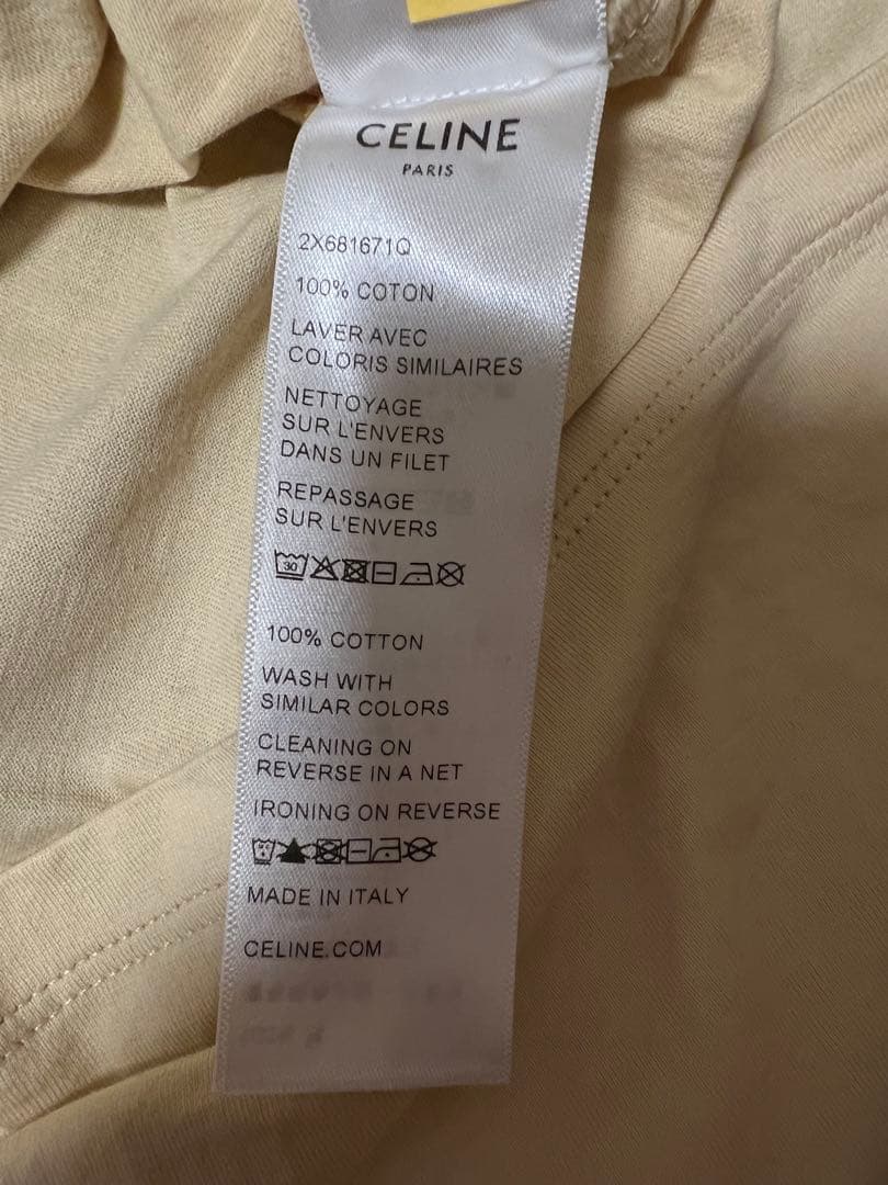 セリーヌ　Tシャツ　メンズS イエロー