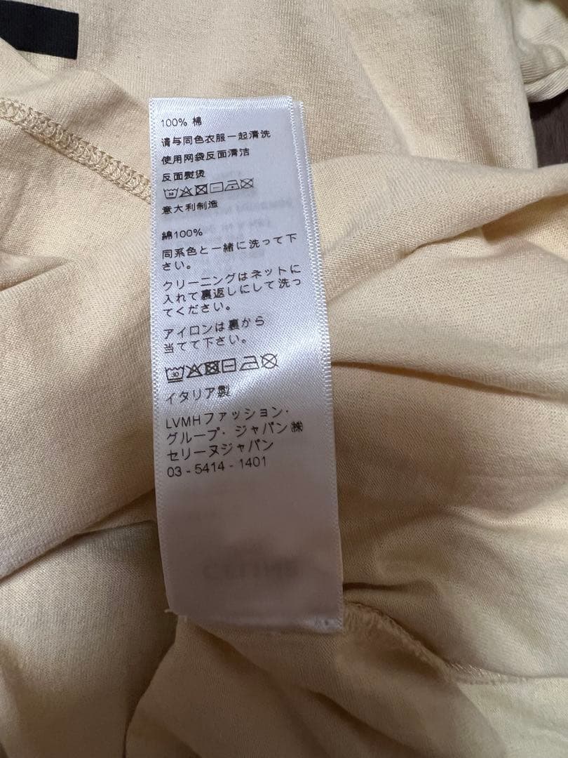セリーヌ　Tシャツ　メンズS イエロー