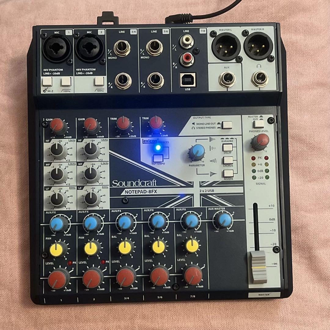 Soundcraft Notepad-8FX アナログミキサー ぴったりケース付