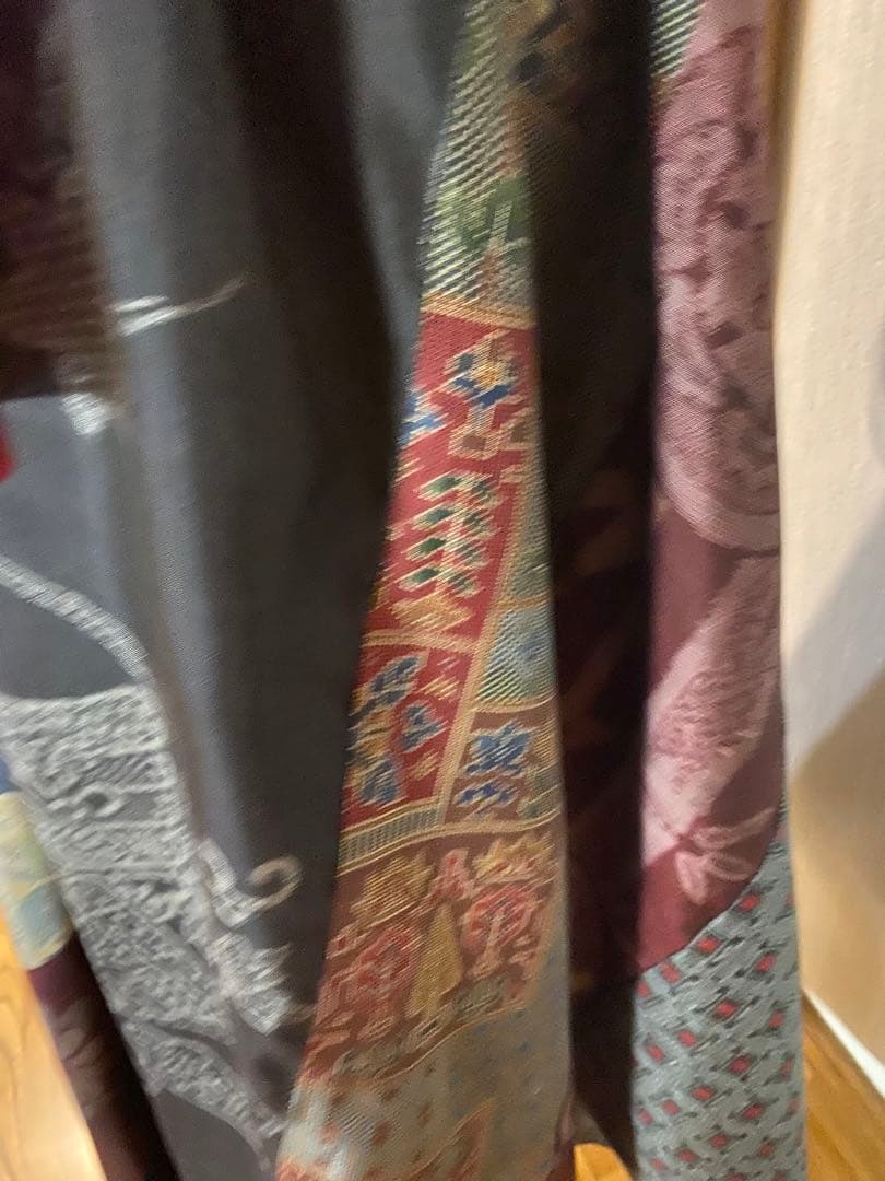 着物リメイク大島紬テントラインワンピース