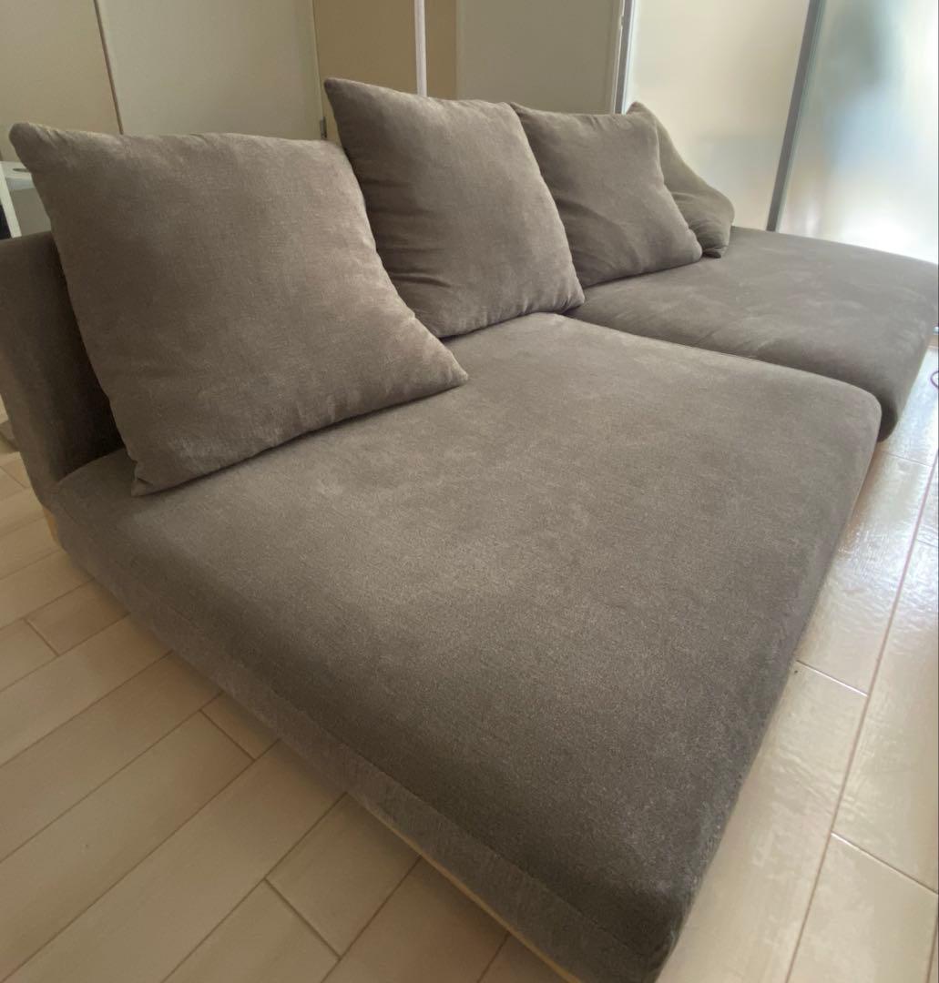 みゆ タンスのゲン ローソファ カバー 座面 広いクッション付き リビング