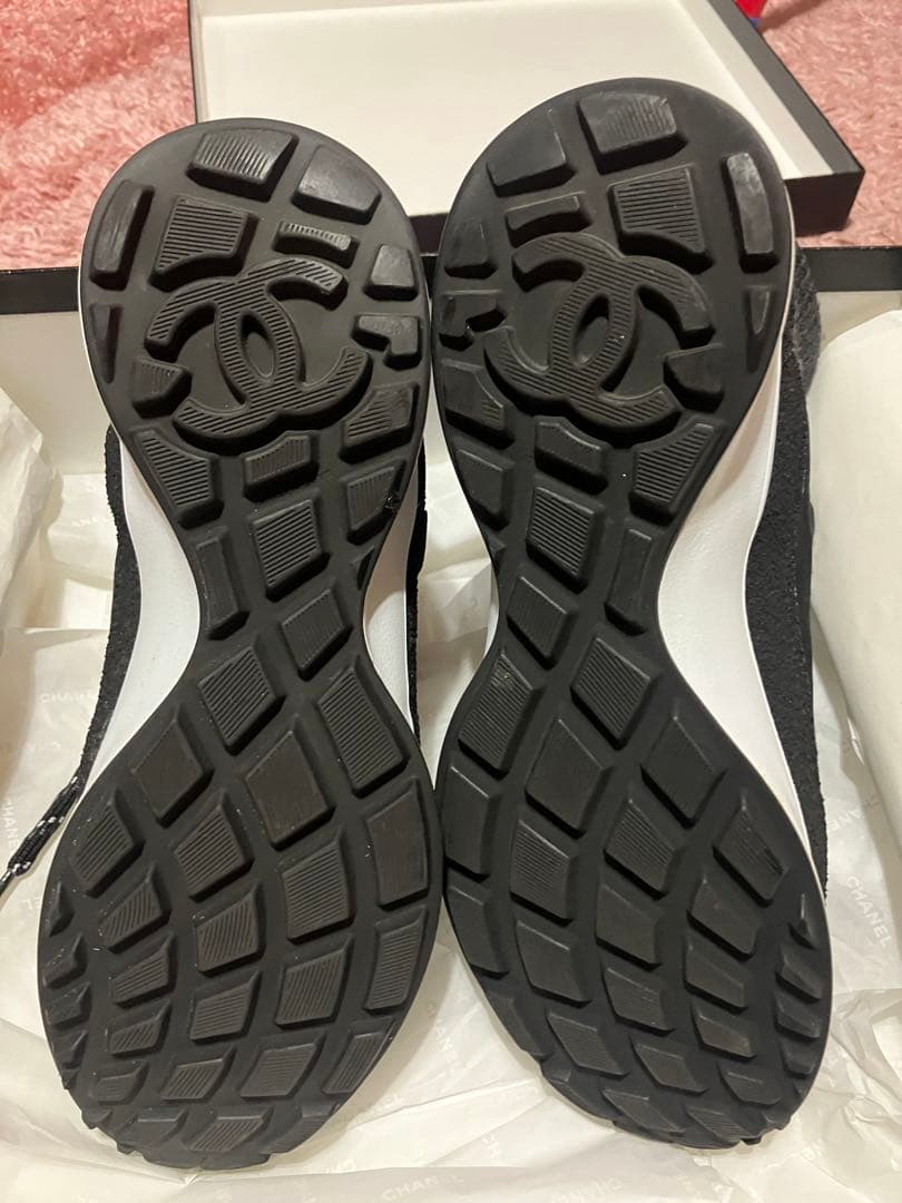 【美品】CHANELシャネル ソックスシューズ　スニーカー