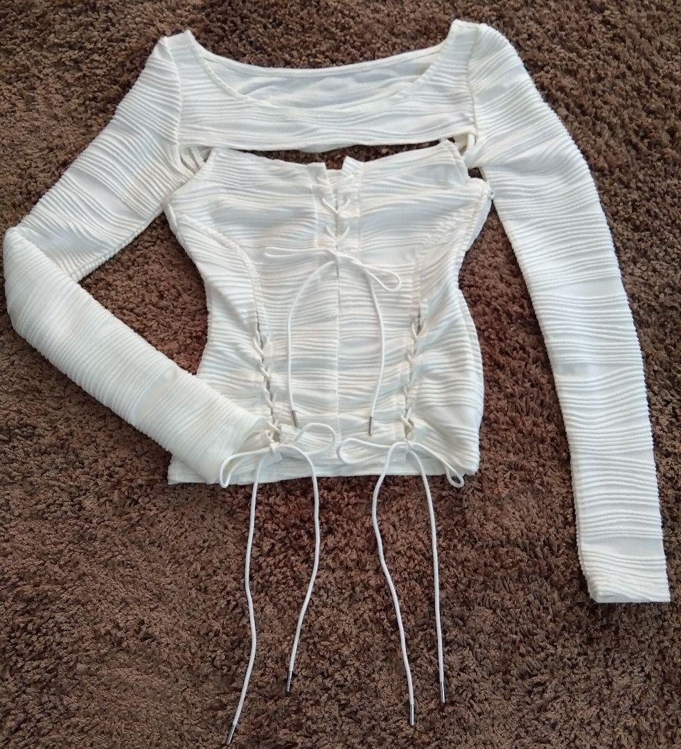 トップス melt the lady lace up layered corset