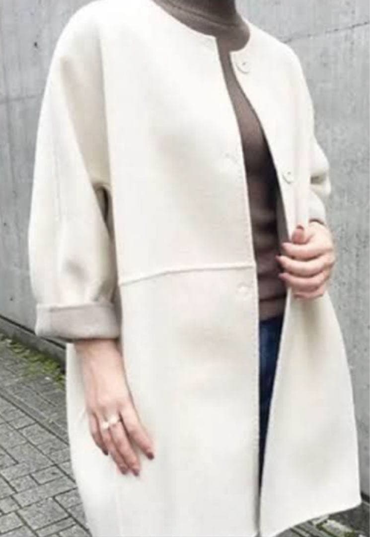 deuxieme classe ハミルトン　ウールリバーノーカラーコート