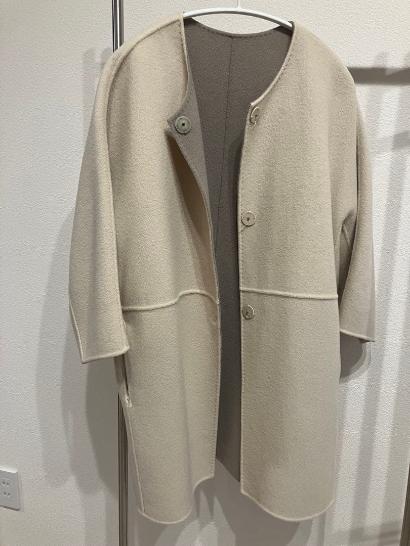 deuxieme classe ハミルトン　ウールリバーノーカラーコート