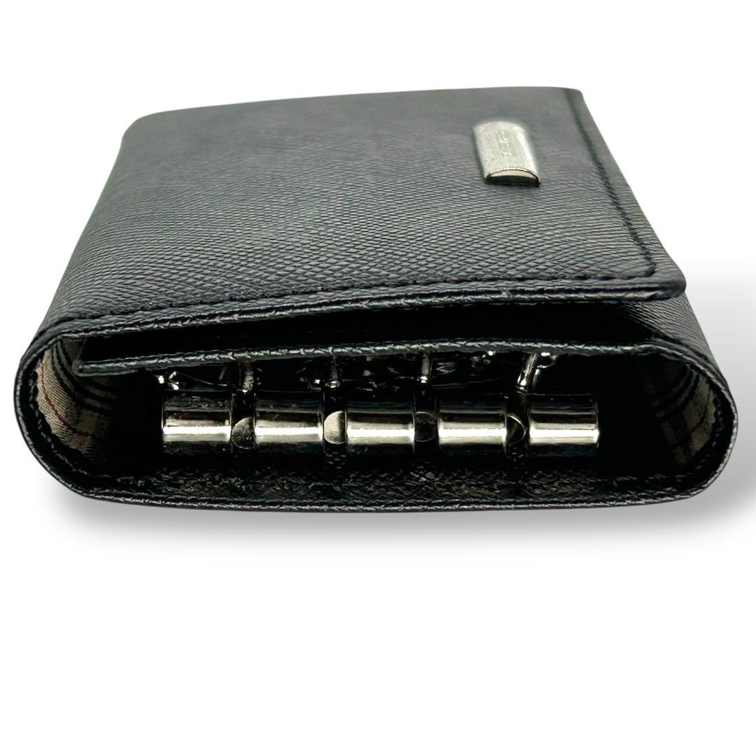 新品 箱入り BURBERRY バーバリー キーケース 4連 ブラック 黒