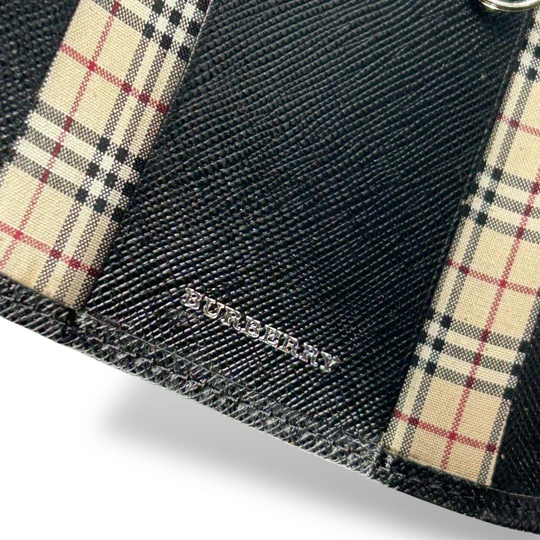 新品 箱入り BURBERRY バーバリー キーケース 4連 ブラック 黒