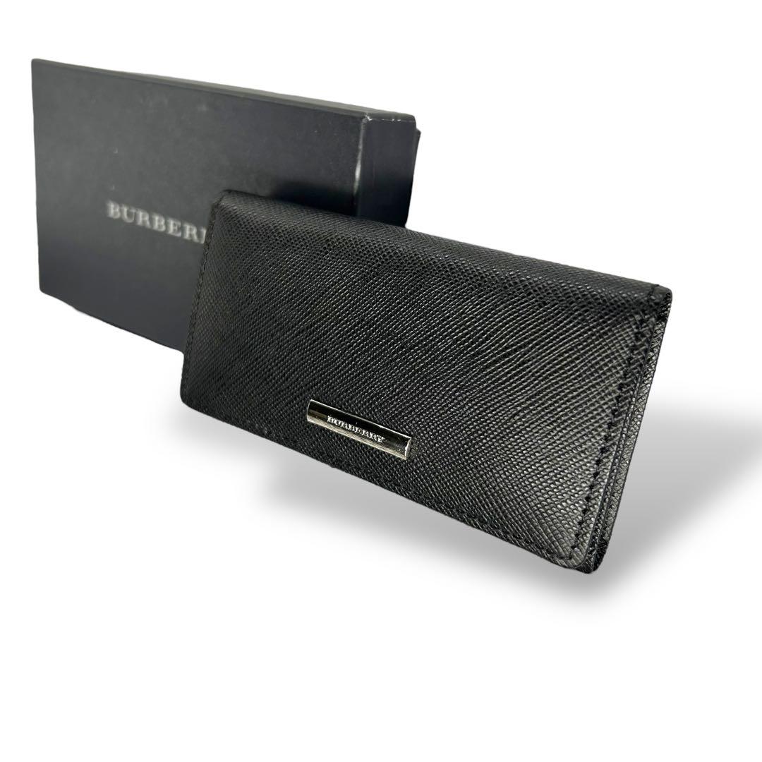 新品 箱入り BURBERRY バーバリー キーケース 4連 ブラック 黒