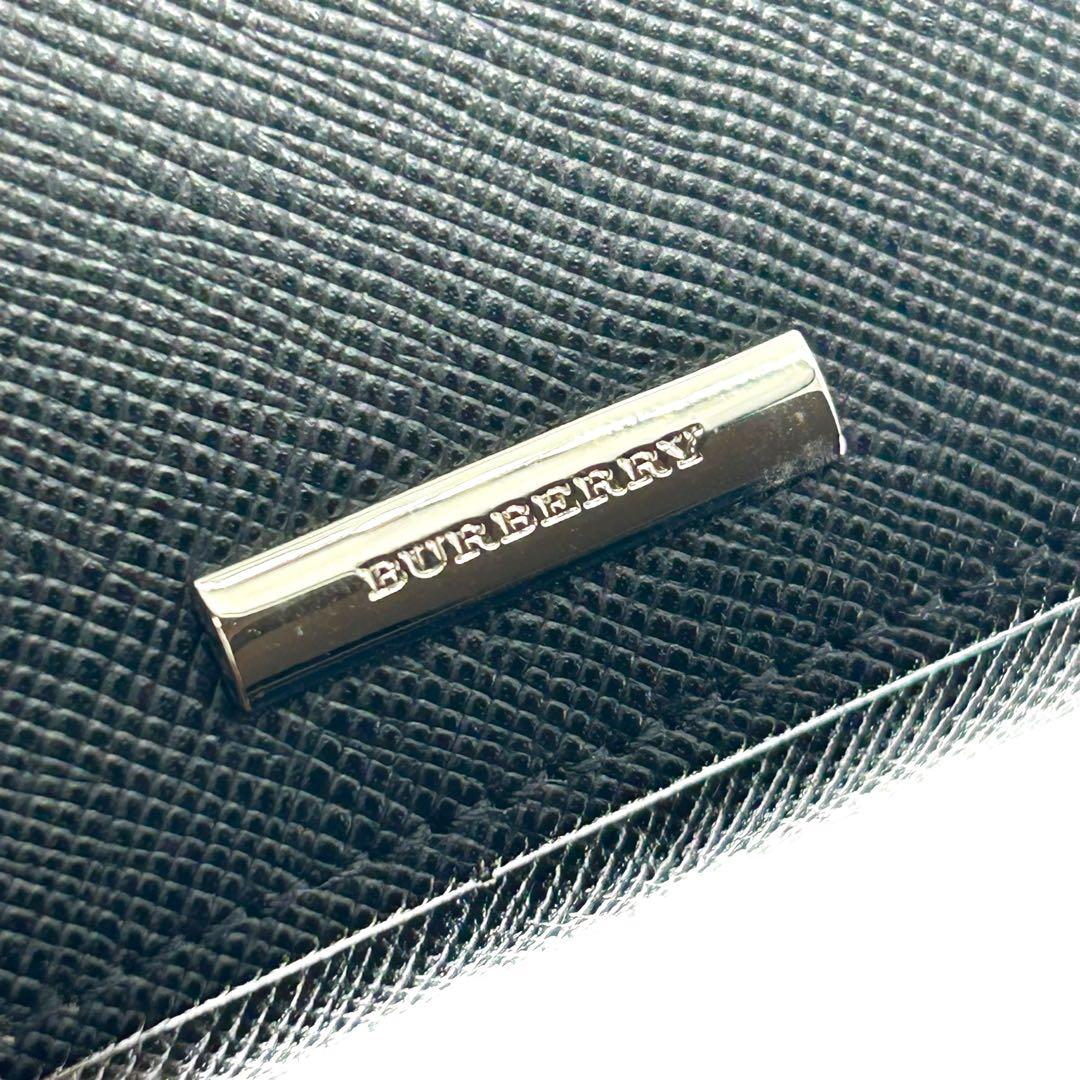 新品 箱入り BURBERRY バーバリー キーケース 4連 ブラック 黒
