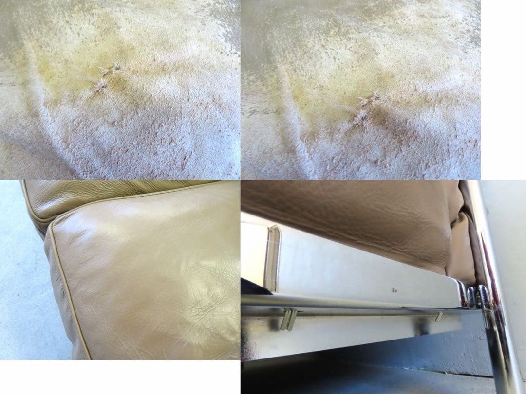 カッシーナ　本物　LC3 本革　レザー　コルビジェ　3人掛けソファ　高級