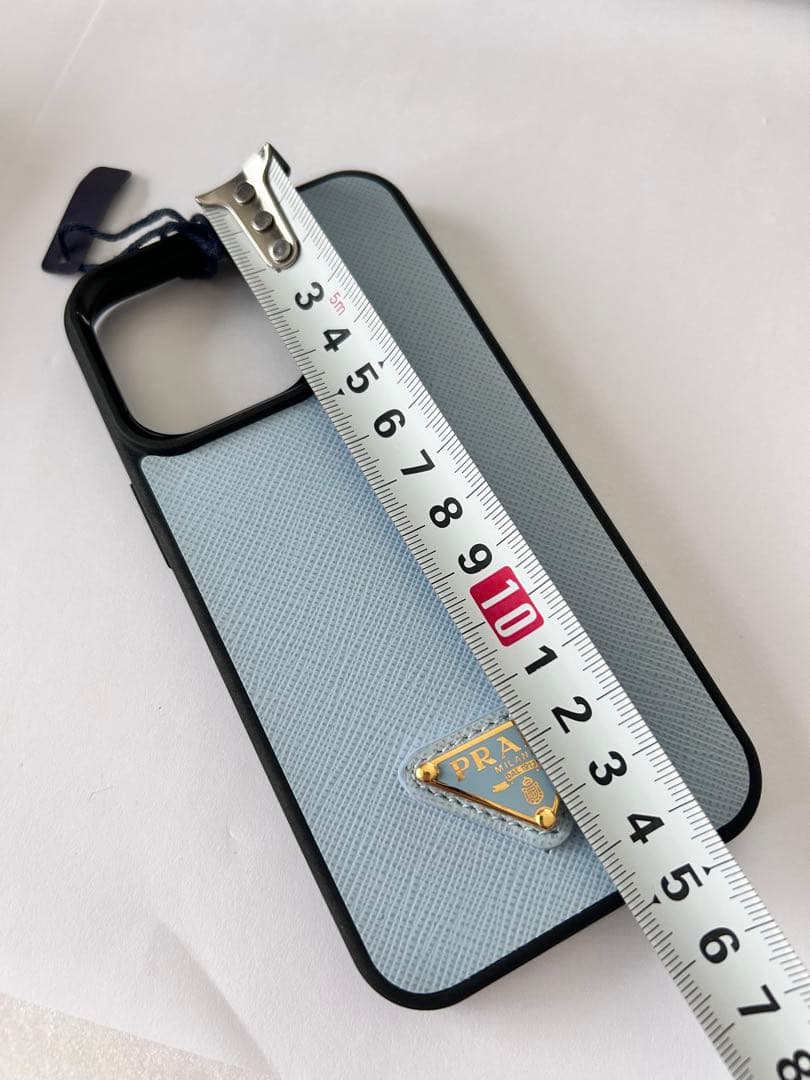⭐️未使用⭐️PRADA iPhoneケース ライトブルー　13pro 三角ロゴ