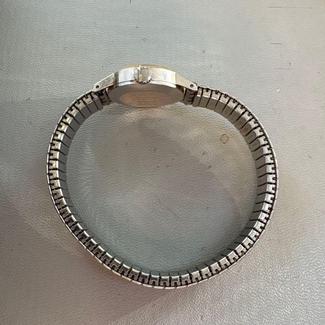 セイコー 11-0720 ソシエ 14KWG シルバー文字盤 手巻腕時計