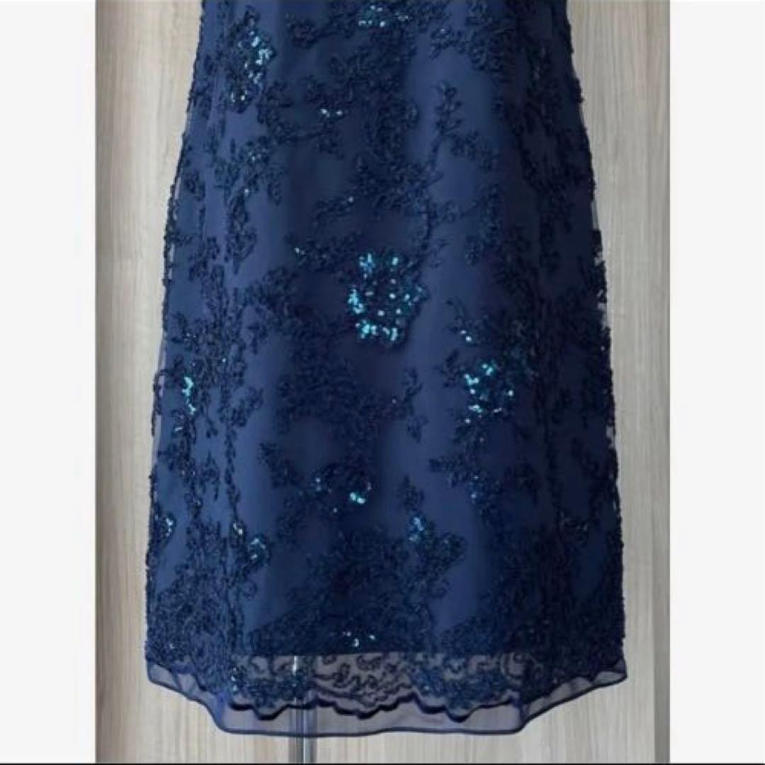 未使用　東京ソワール　高級刺繍レースワンピース　ブライダルゲストドレス