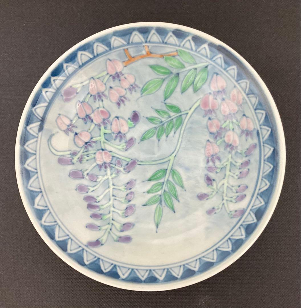 佐藤走波（六代）藤絵　四寸皿　5枚