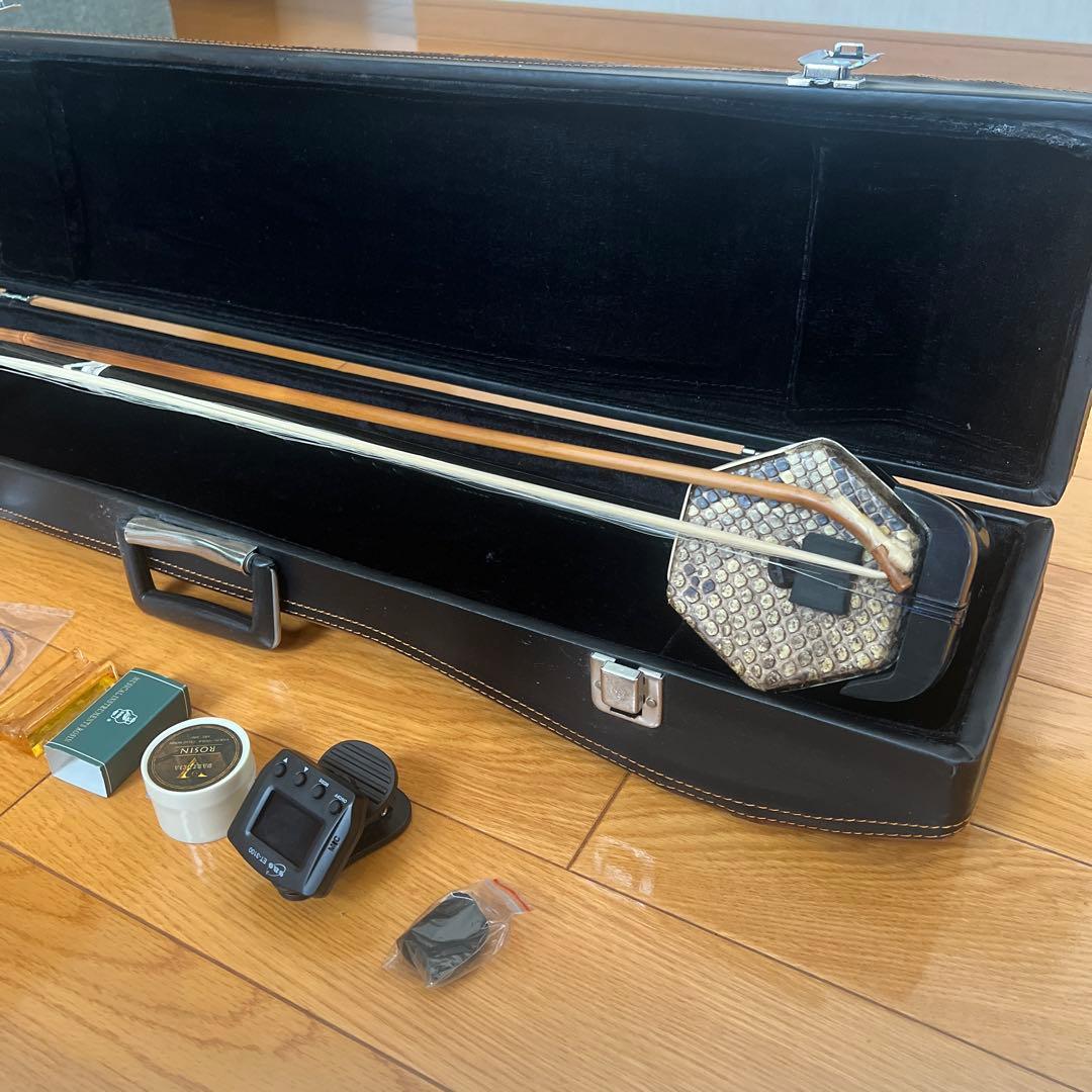 【超美品】二胡セット ケース・弓・付属品付き