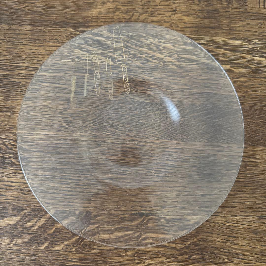 黒川登紀子　イラスト入りガラスプレート