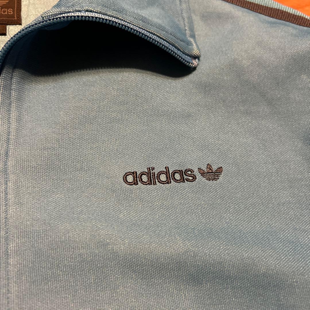 80s 90s old adidas トラックジャケット Lサイズ 水色