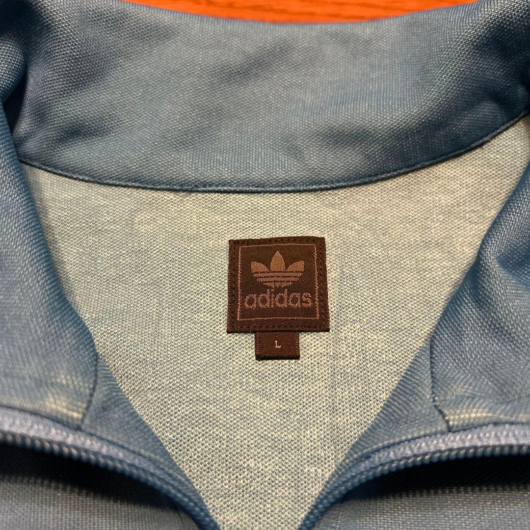 80s 90s old adidas トラックジャケット Lサイズ 水色