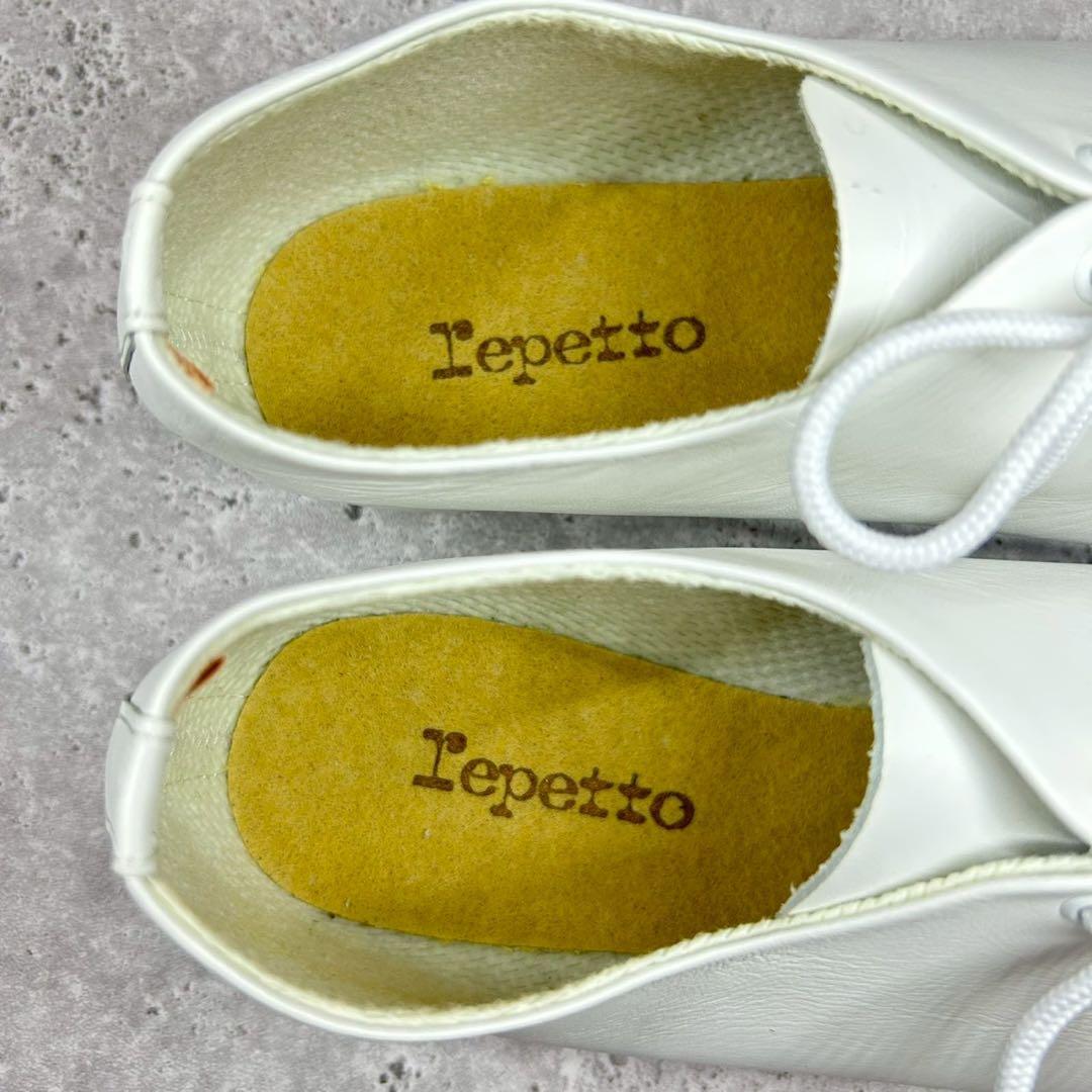 【美品】repetto Jazz レザーシューズ ホワイト 白 37