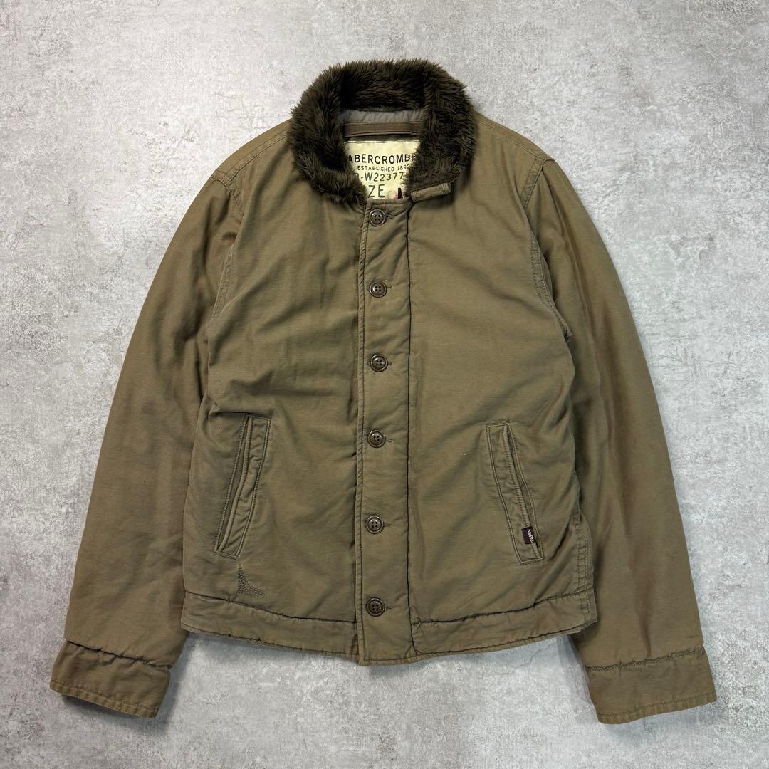 美品■アバクロ【M】ミリタリージャケット N-1デッキ アメカジ ブルゾン 人気