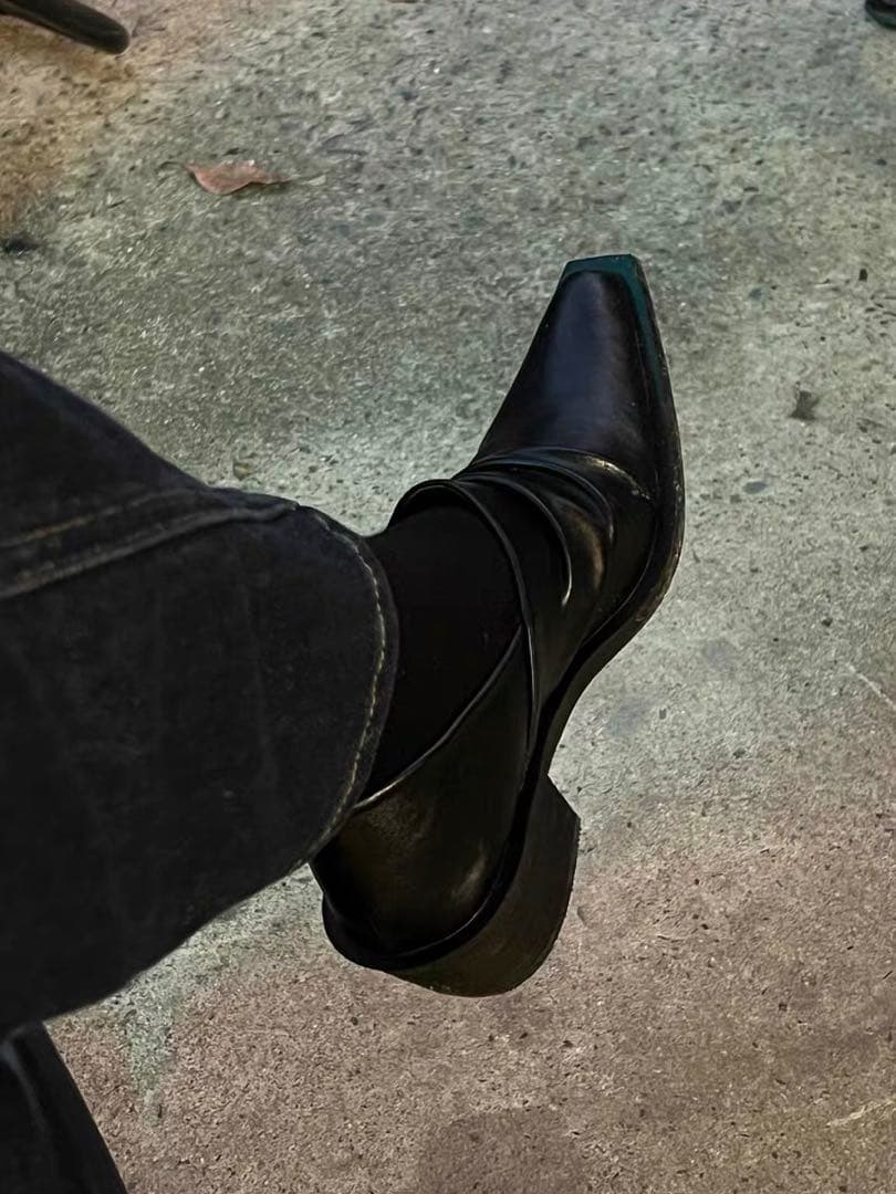 靴 Opium Phantom Leather Heel Boots vintage