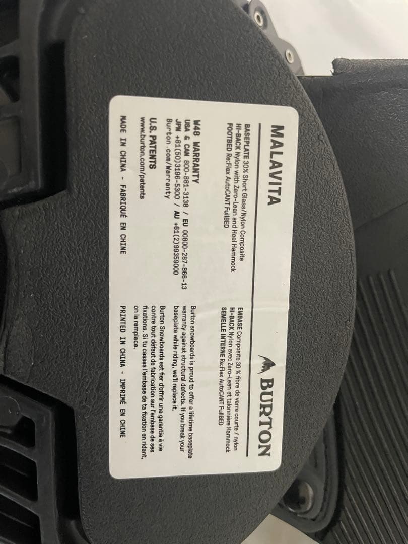 Burton ビンディング Malavita Mサイズ