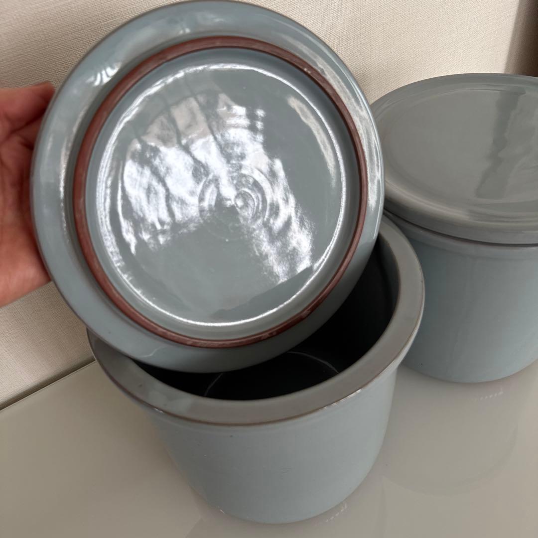 ももあんぢゅ 山源陶苑　常滑焼のかめ　ブルー2個セット