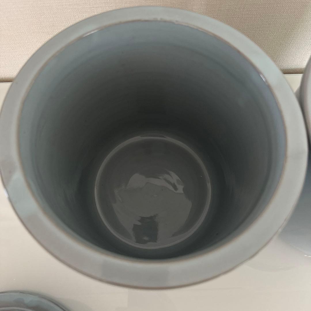 ももあんぢゅ 山源陶苑　常滑焼のかめ　ブルー2個セット