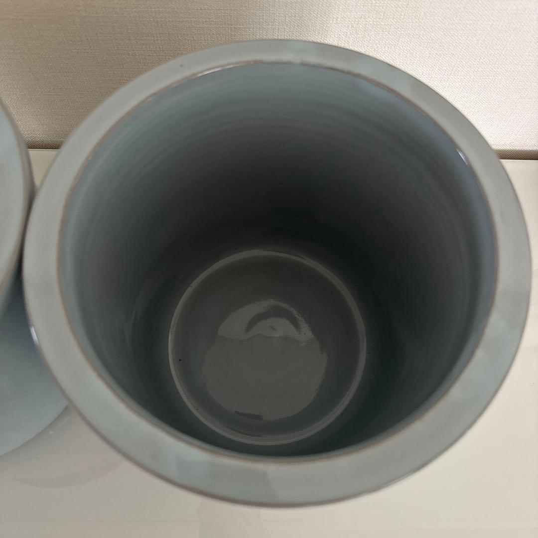 ももあんぢゅ 山源陶苑　常滑焼のかめ　ブルー2個セット