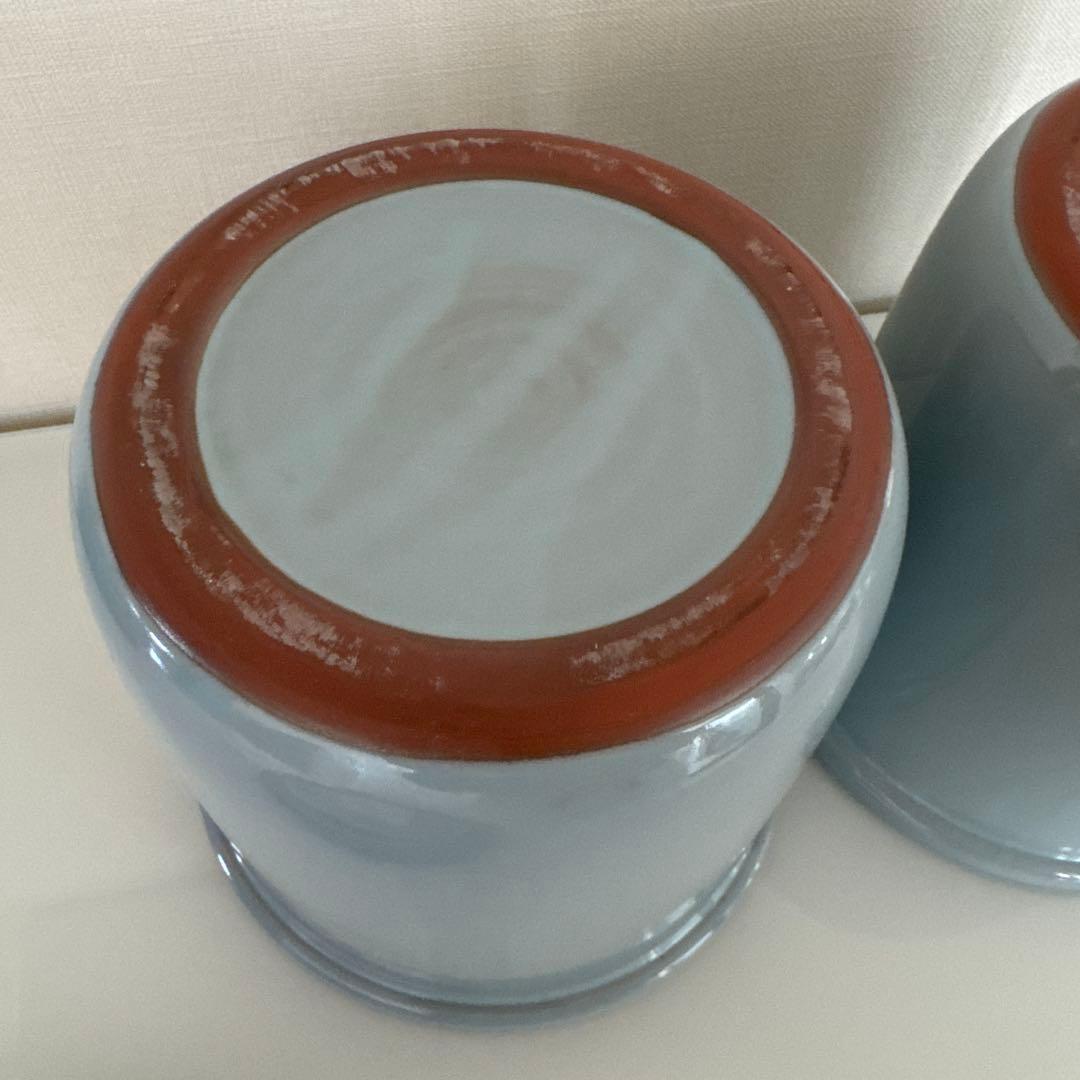 ももあんぢゅ 山源陶苑　常滑焼のかめ　ブルー2個セット