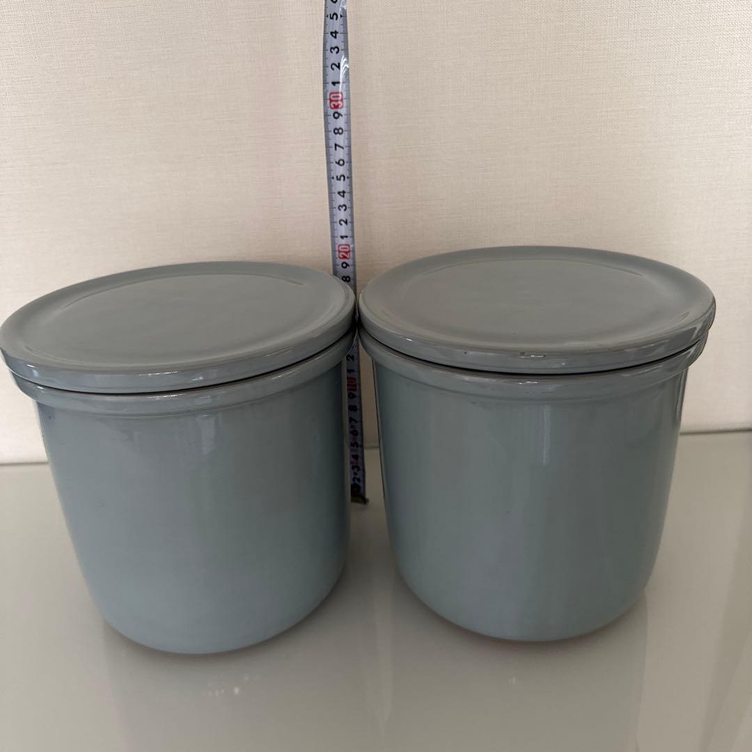 ももあんぢゅ 山源陶苑　常滑焼のかめ　ブルー2個セット