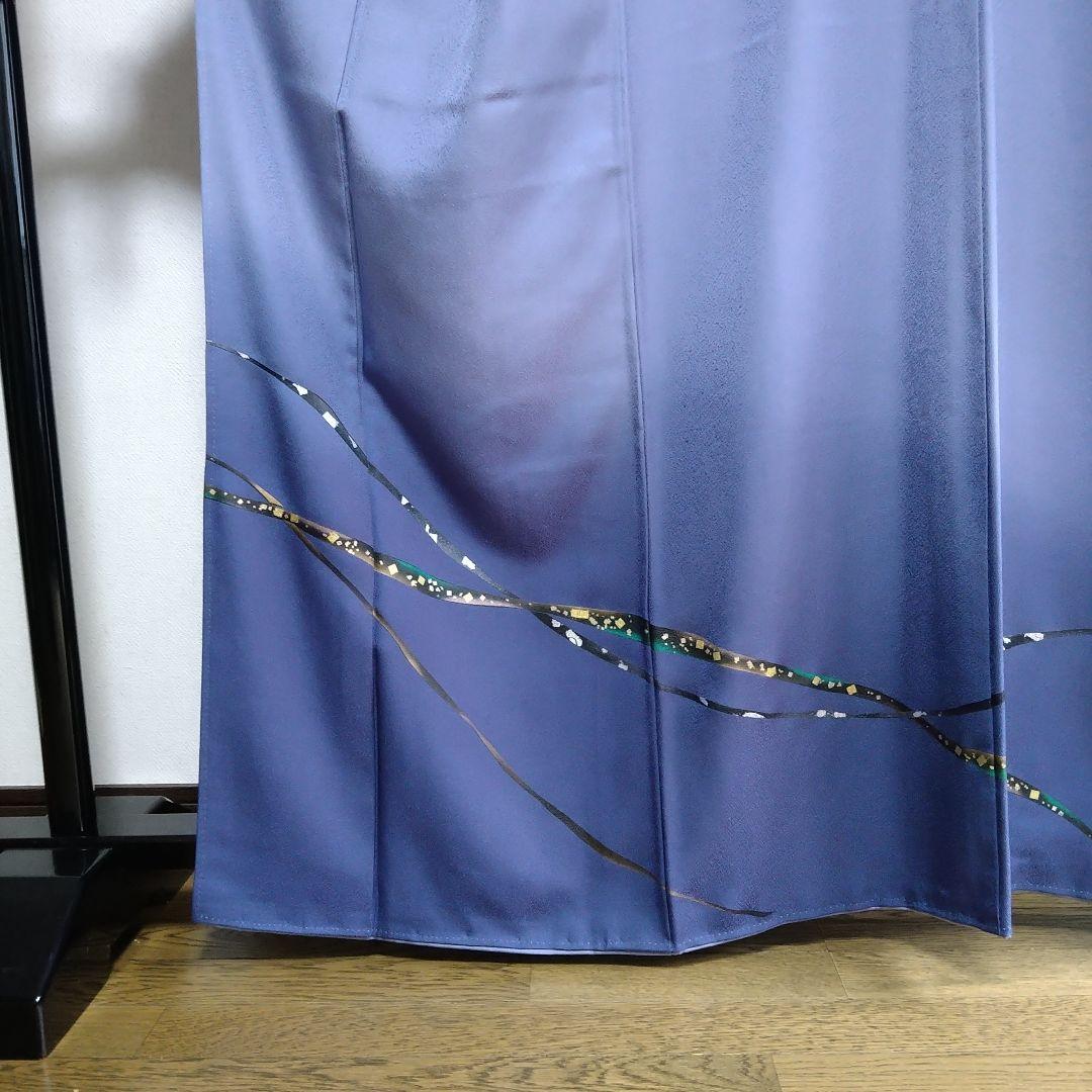 キラキラ✨　暈し 訪問着　 絹100% しつけ糸付　お仕立て上がり　藤色系