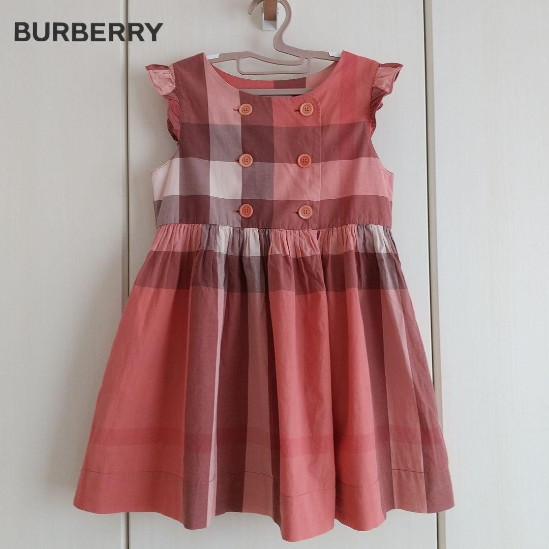 BURBERRY バーバリーチルドレン メガチェック柄 ワンピース 6Y 116