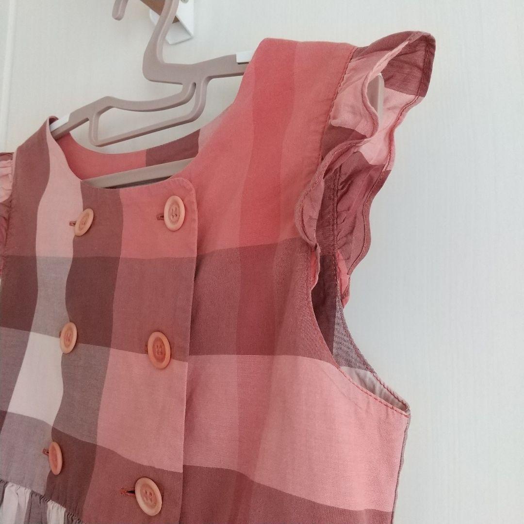 BURBERRY バーバリーチルドレン メガチェック柄 ワンピース 6Y 116