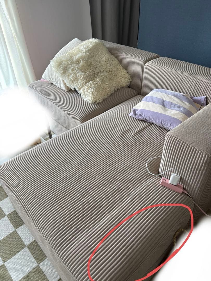 IKEA イェッテボJÄTTEBO グレーベージュ 収納機能付きソファ