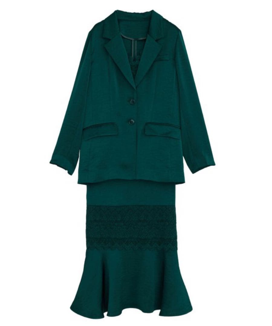 【未使用】Ameri JACKET SET FLUFFY LACE DRESS