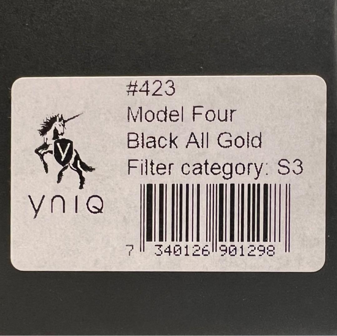 YNIQゴーグル　BLACK ALL GOLD