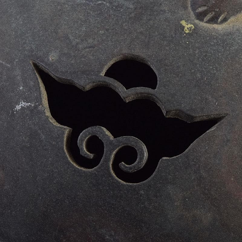 中国　古銅　象摘三つ足香炉　T90刻印　象香炉　二点まとめて　U　R9396