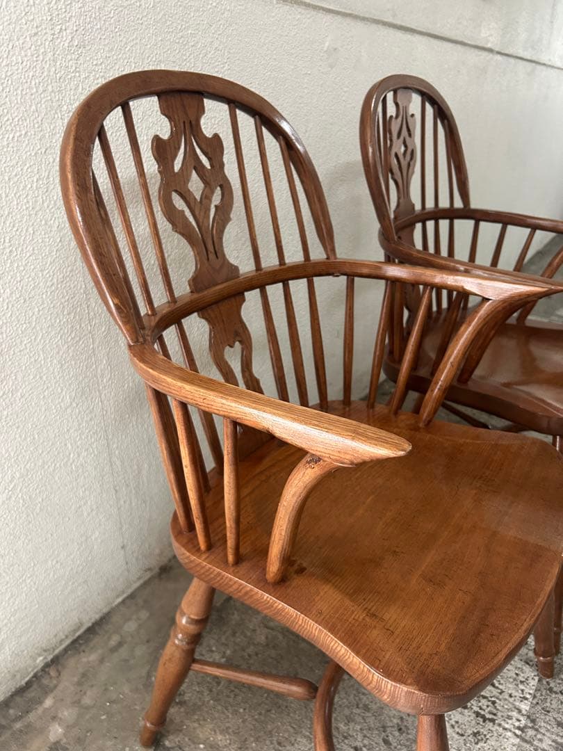 【東京近郊までお届けします】ウィンザーチェア アームチェア 2脚セット 中古品