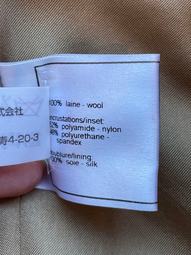 【新品未使用】CHANEL テーラードジャケット　コート　ベージュ　裏地シルク