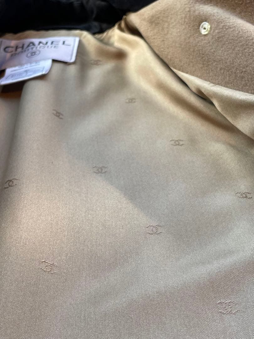 【新品未使用】CHANEL テーラードジャケット　コート　ベージュ　裏地シルク
