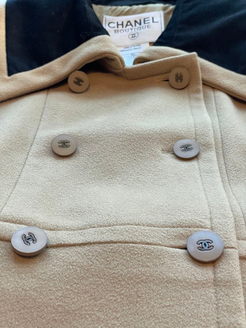 【新品未使用】CHANEL テーラードジャケット　コート　ベージュ　裏地シルク